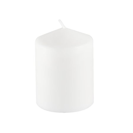 JECO Jeco CPZ-3P34W 3 x 4 in. Pressed & Over-Dipped Pillar Candles; White - Pack of 3 CPZ-3P34W